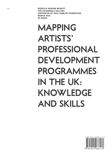Mapping Artists' Professional Development