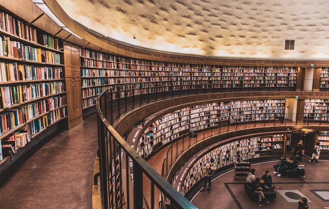 Library with a curved wall